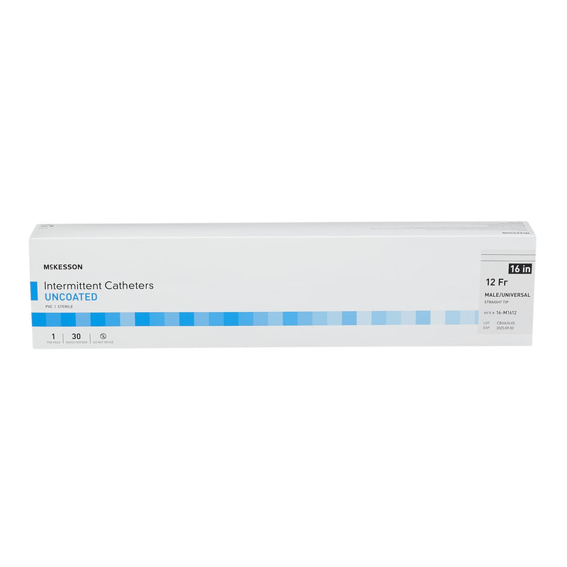 Urethral Catheter McKesson Straight Tip Uncoated PVC 12 Fr. 16 Inch
