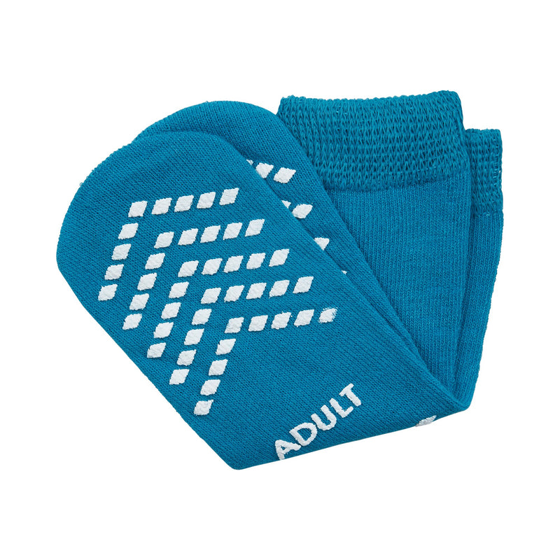 Slipper Socks McKesson Unisex Adult Large Single Tread Single Patient Use Teal