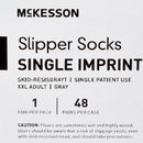 Slipper Socks McKesson Unisex Adult 2X-Large Single Tread Single Patient Use Gray