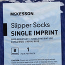 Slipper Socks McKesson Unisex Adult Bariatric / X-Wide Single Tread Single Patient Use Royal Blue