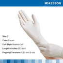 Surgical Glove McKesson Perry® Size 7 Sterile Latex Standard Cuff Length Smooth Cream Chemo Tested