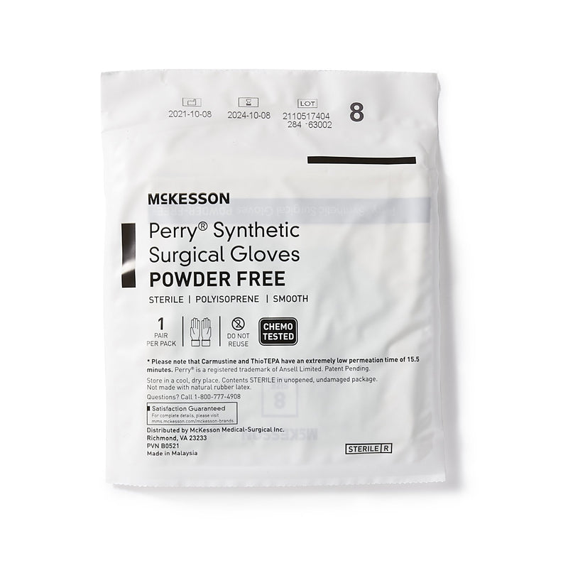 Surgical Glove McKesson Perry® Performance Plus Size 8 Sterile Polyisoprene Standard Cuff Length Smooth Green Chemo Tested