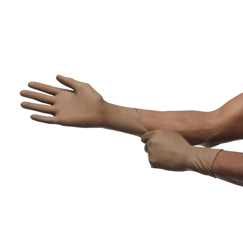 Surgical Glove McKesson Perry® Size 7 Sterile Latex Standard Cuff Length Smooth Brown Not Chemo Approved