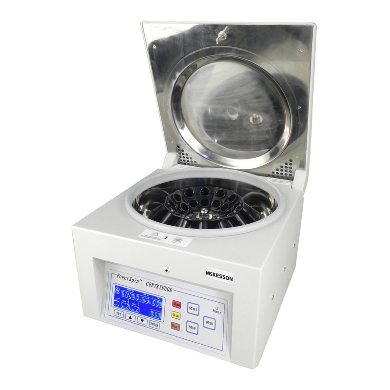 Fixed Angle Centrifuge McKesson 24 Place Fixed Angle Rotor Digital variable speed control with speed range from 500 RPM to 4,000 RPM