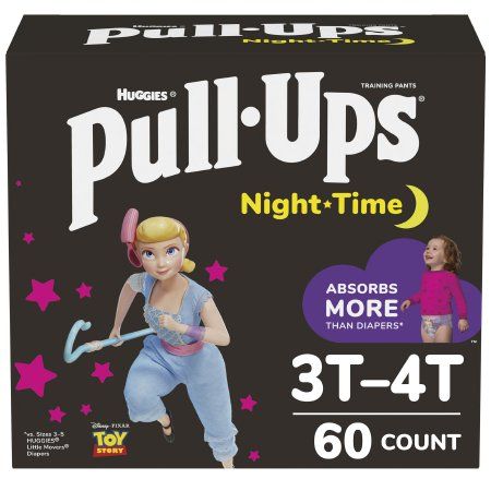 Pull-Ups Night-Time Training Pants, Girls, 3T-4T, Pack of 60