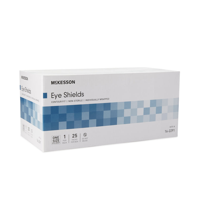 Eye Shield McKesson Brand Side Shield Clear Tint Blue / Clear Frame Over Ear One Size Fits Most