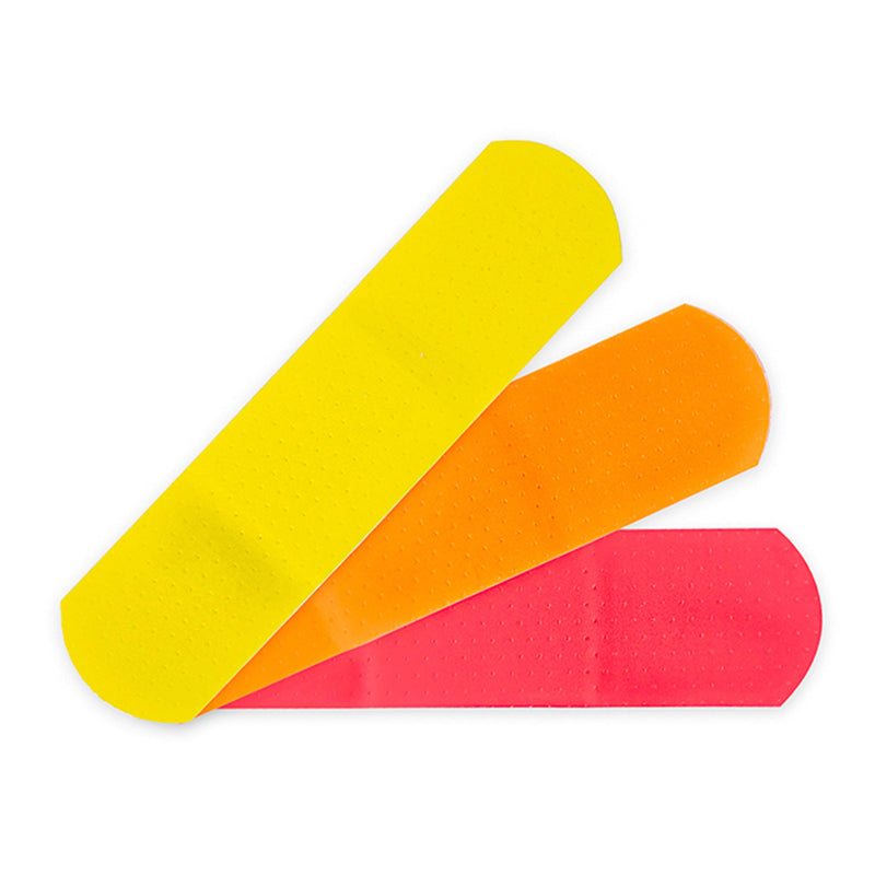 Adhesive Strip McKesson Kids™ 3/4 X 3 Inch Plastic Rectangle Neon Sterile