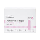 Adhesive Strip McKesson 3/4 X 3 Inch Plastic Rectangle Pink Sterile