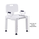 Bath Bench McKesson Removable Arms Plastic Frame Removable Backrest 21-1/4 Inch Seat Width 350 lbs. Weight Capacity