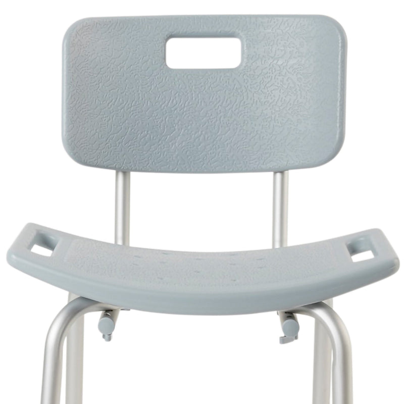 Bath Bench McKesson Without Arms Aluminum Frame Removable Backrest 19-1/4 Inch Seat Width 300 lbs. Weight Capacity