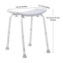 Bath Bench McKesson Without Arms Aluminum Frame Without Backrest 19-1/4 Inch Seat Width 300 lbs. Weight Capacity