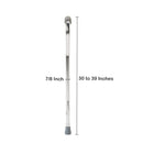 Offset Cane McKesson Aluminum 30 to 39 Inch Height Silver
