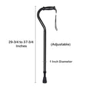 Offset Cane McKesson Steel 29-3/4 to 37-3/4 Inch Height Black