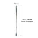 Round Handle Cane McKesson Aluminum 29-3/4 to 38-3/4 Inch Height Chrome