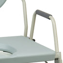 Commode Chair McKesson Drop Arms Steel Frame Padded Backrest 23-1/4 Inch Seat Width 1000 lbs. Weight Capacity