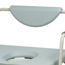Commode Chair McKesson Drop Arms Steel Frame Padded Backrest 23-1/4 Inch Seat Width 1000 lbs. Weight Capacity