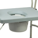 Commode Chair McKesson Drop Arms Steel Frame Padded Backrest 23-1/4 Inch Seat Width 1000 lbs. Weight Capacity