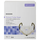 Raised Toilet Seat with Arms McKesson 5 Inch Height Standard / Elongated 300 lbs. Weight Capacity