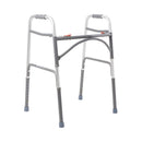 Bariatric Dual Release Folding Walker Adjustable Height McKesson Steel Frame 500 lbs. Weight Capacity 32-1/2 to 39 Inch Height