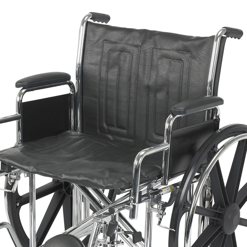Bariatric Wheelchair McKesson Dual Axle Desk Length Arm Swing-Away Elevating Legrest Black Upholstery 22 Inch Seat Width Adult 450 lbs. Weight Capacity