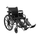 Lightweight Wheelchair McKesson Dual Axle Desk Length Arm Swing-Away Elevating Legrest Black Upholstery 18 Inch Seat Width Adult 300 lbs. Weight Capacity