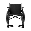 Lightweight Wheelchair McKesson Dual Axle Desk Length Arm Swing-Away Footrest Black Upholstery 20 Inch Seat Width Adult 300 lbs. Weight Capacity