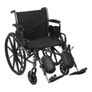 Lightweight Wheelchair McKesson Dual Axle Desk Length Arm Swing-Away Elevating Legrest Black Upholstery 20 Inch Seat Width Adult 300 lbs. Weight Capacity