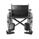 Bariatric Wheelchair McKesson Dual Axle Desk Length Arm Swing-Away Elevating Legrest Black Upholstery 24 Inch Seat Width Adult 450 lbs. Weight Capacity