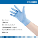Exam Glove McKesson Confiderm® STR Medium Sterile Pair Nitrile Standard Cuff Length Textured Fingertips Blue Not Rated
