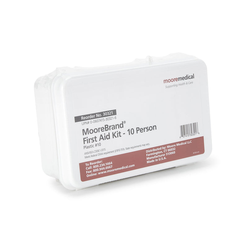 First Aid Kit McKesson 10 Person Plastic Case