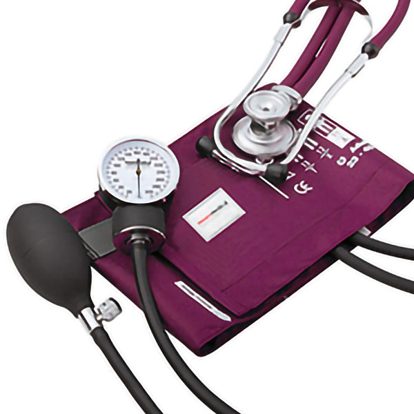 Reusable Aneroid / Stethoscope Set McKesson Brand 23 to 33 cm Adult Cuff Dual Head Sprague Stethoscope Pocket Aneroid
