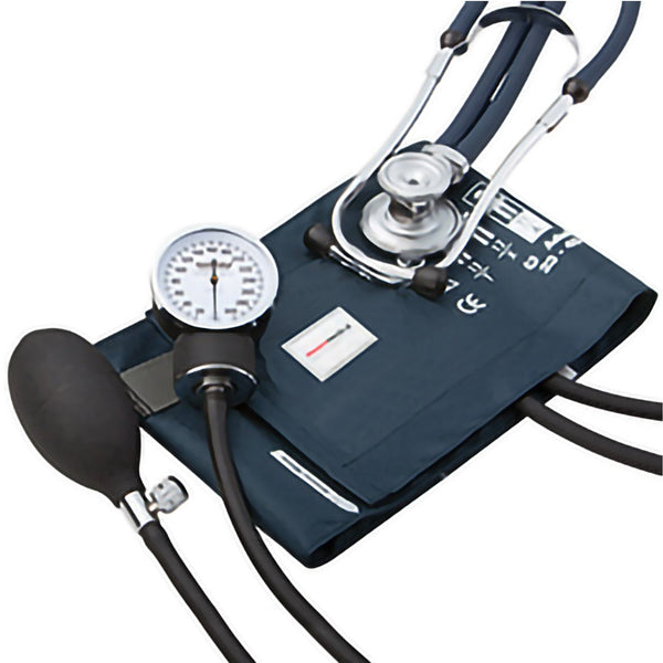 Reusable Aneroid / Stethoscope Set McKesson Brand 23 to 33 cm Adult Cuff Dual Head Sprague Stethoscope Pocket Aneroid