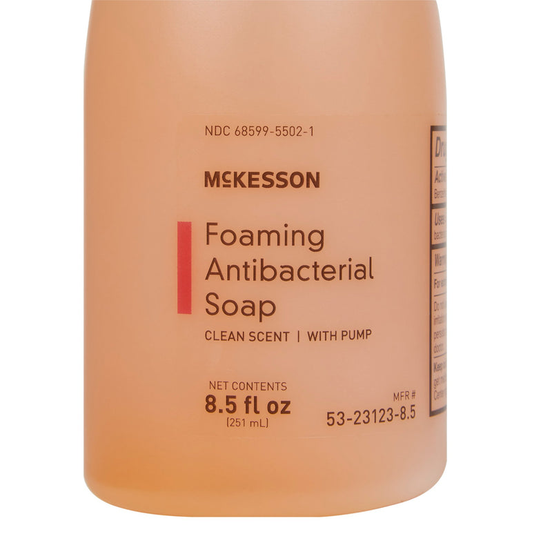 Antibacterial Soap McKesson Foaming 8.5 oz. Pump Bottle Clean Scent