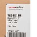 Procedure Towel McKesson 13 W X 18 L Inch White / Blue Cartoon Toes NonSterile