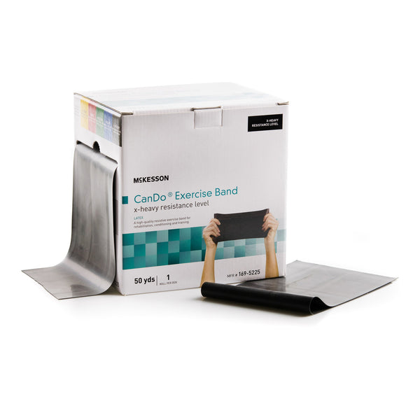Exercise Resistance Band McKesson CanDo® Black 5 Inch X 50 Yard X-Heavy Resistance