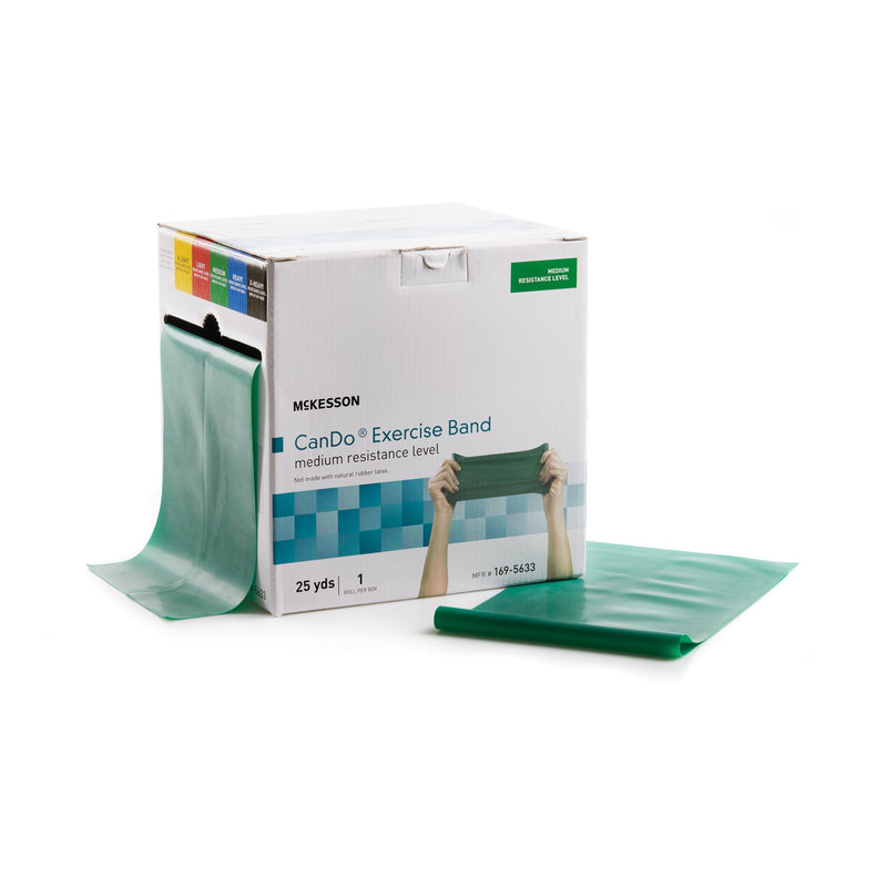Exercise Resistance Band McKesson CanDo® Green 5 Inch X 25 Yard Medium Resistance