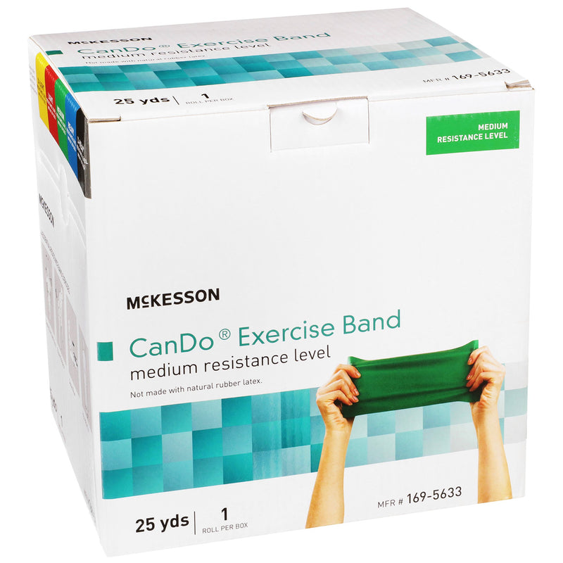 Exercise Resistance Band McKesson CanDo® Green 5 Inch X 25 Yard Medium Resistance