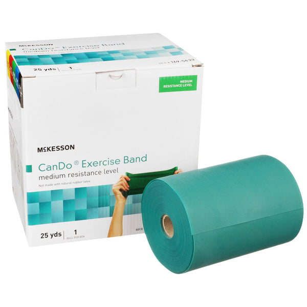 Exercise Resistance Band McKesson CanDo® Green 5 Inch X 25 Yard Medium Resistance