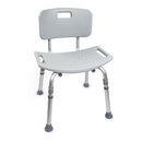 Bath Bench McKesson Without Arms Aluminum Frame Removable Backrest 19-1/4 Inch Seat Width 300 lbs. Weight Capacity