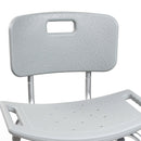 Bath Bench McKesson Without Arms Aluminum Frame Removable Backrest 19-1/4 Inch Seat Width 300 lbs. Weight Capacity