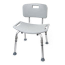Bath Bench McKesson Without Arms Aluminum Frame Removable Backrest 19-1/4 Inch Seat Width 300 lbs. Weight Capacity