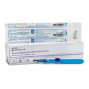 Safety Scalpel McKesson Prevent® B No. 15 Stainless Steel / Plastic Classic Grip Handle Sterile Disposable