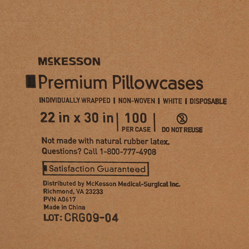 Pillowcase McKesson Standard White Disposable