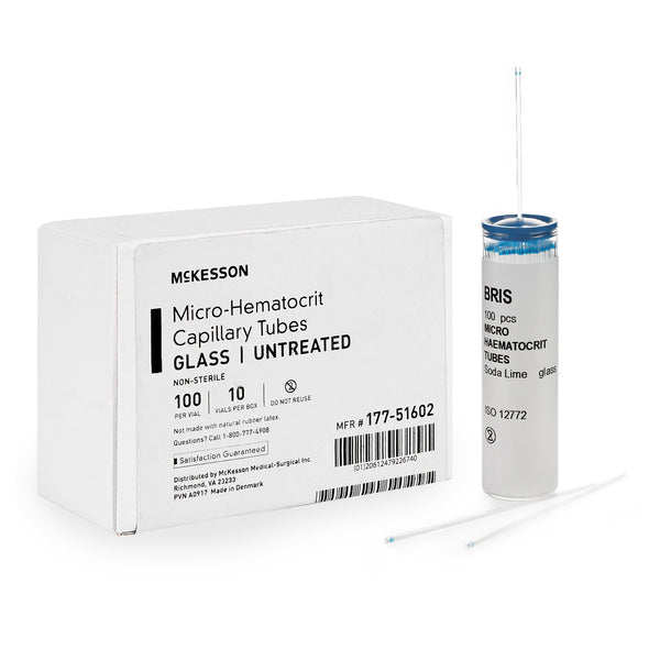 McKesson Capillary Blood Collection Tube Plain 75 µL Without Closure Glass Tube