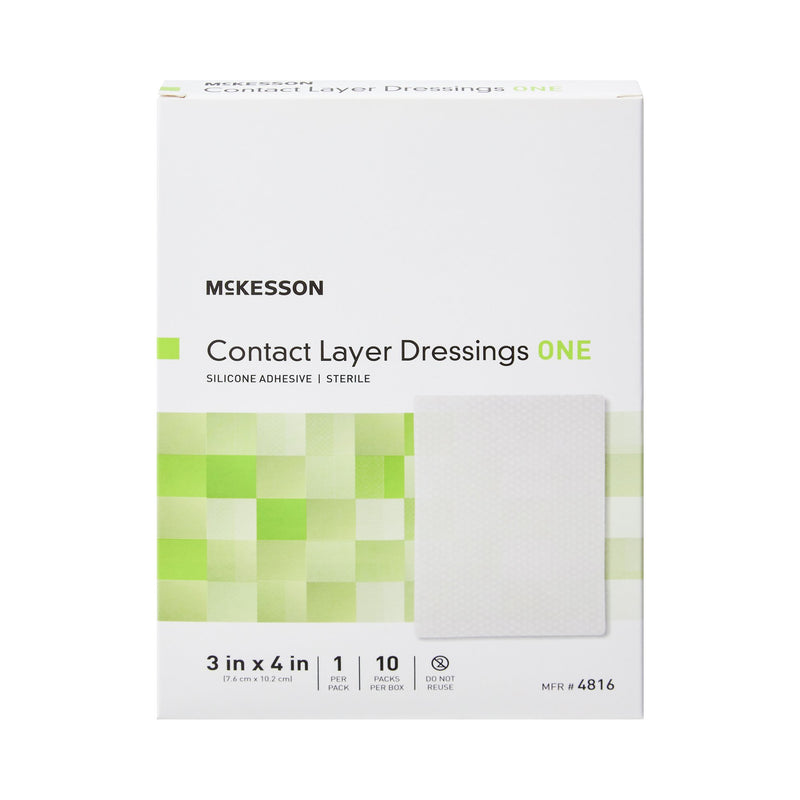 Wound Contact Layer Dressing McKesson 3 X 4 Inch Sterile