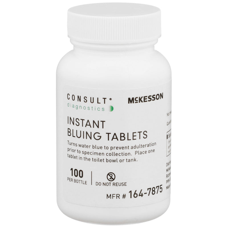 McKesson Consult™ Instant Bluing Tablets Blue, 100 Tests For Use In Toilet Water