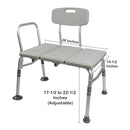 McKesson Knocked Down Bath Transfer Bench Removable Arm Rail 17-1/2 to 22-1/2 Inch Seat Height 400 lbs. Weight Capacity