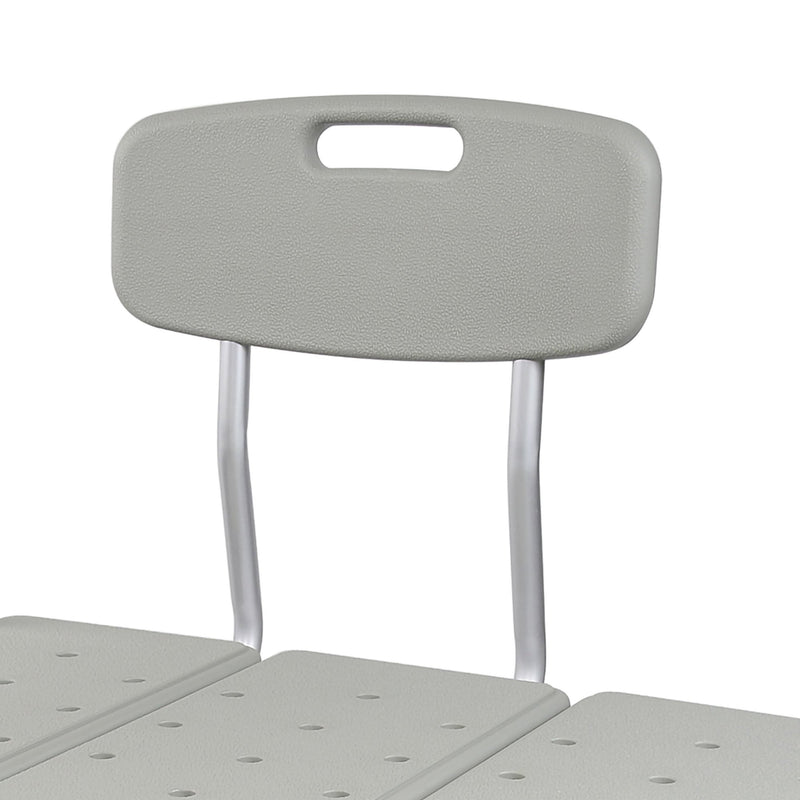 McKesson Knocked Down Bath Transfer Bench Removable Arm Rail 17-1/2 to 22-1/2 Inch Seat Height 400 lbs. Weight Capacity