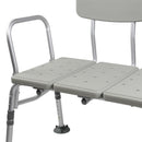 McKesson Knocked Down Bath Transfer Bench Removable Arm Rail 17-1/2 to 22-1/2 Inch Seat Height 400 lbs. Weight Capacity