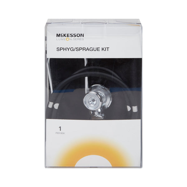 Reusable Aneroid / Stethoscope Set McKesson Brand 23 to 33 cm Adult Cuff Dual Head Sprague Stethoscope Pocket Aneroid